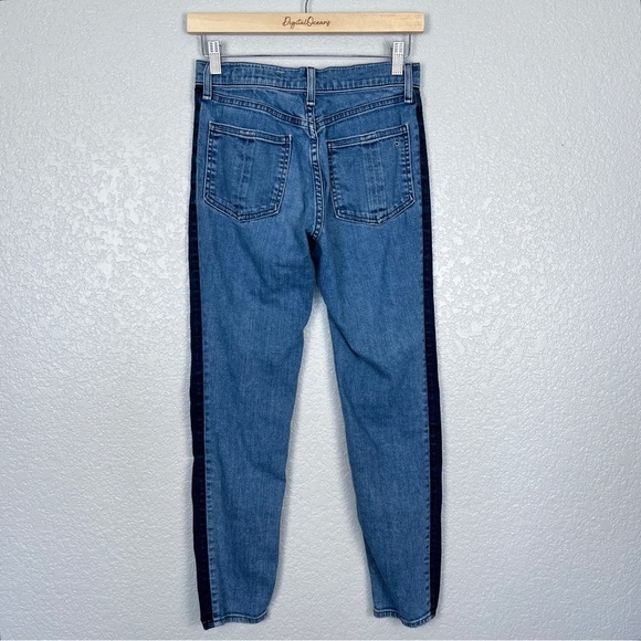 Rag & Bone Mazie Jean, Double Indigo 26 - Stripe, High-Rise, Skinny, Blue - Picture 4 of 9